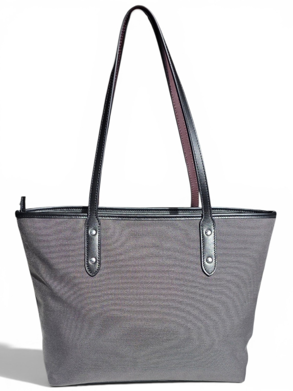 Coach Horse & Carriage Canvas City Tote | Charcoal Gray | Dust Bag Included - Picture 2 of 15